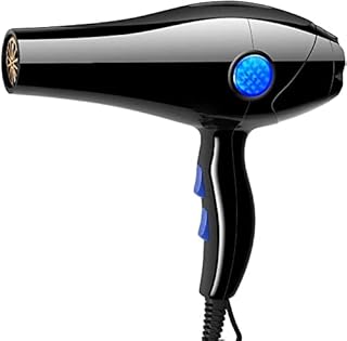 JINWEN Secador de cabelo de alta potência de nível de vento quente e frio, temperatura constante, redução de ruído silenciosa, íons negativos, movimento de alta velocidade, nylon