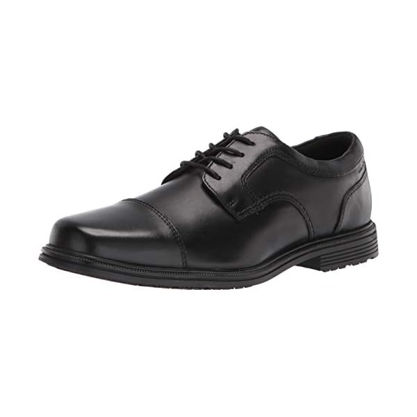 Rockport Men's Robinsyn Waterproof Cap Toe Oxford, Black, 9.5