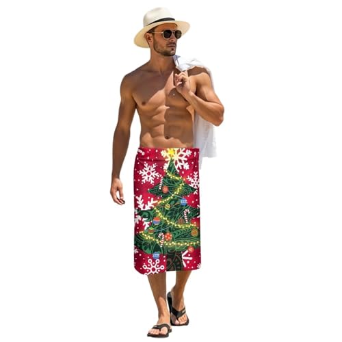 Xernghsao Christmas Samoan Men's LavaLava Skirt...