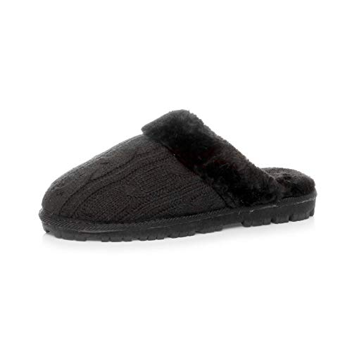 AJVANI Donna Inverno Pelliccia Lusso Piatto Tacco