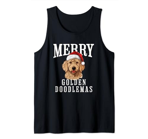 GoldenDoodle Christmas Merry Goldendoodle-Mas, Doodle Puppy Camiseta sin Mangas