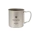 Snow Peak Ti-Single 450 Cup, MG-043R, Japanese Titanium, Lifetime Product Guarantee, Sustainable, Folding Handles for Backpacking and Camping