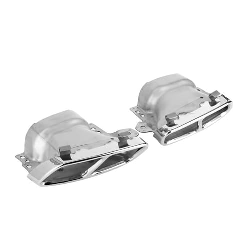 Tubo de escape de coche para Mercedes para Benz para AMG A45 W176 CLA45 C117 puntas de escape plata
