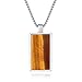 COAI Collier Chaîne Acier Inoxydable Pendentif Œil de Tigre Marron Homme