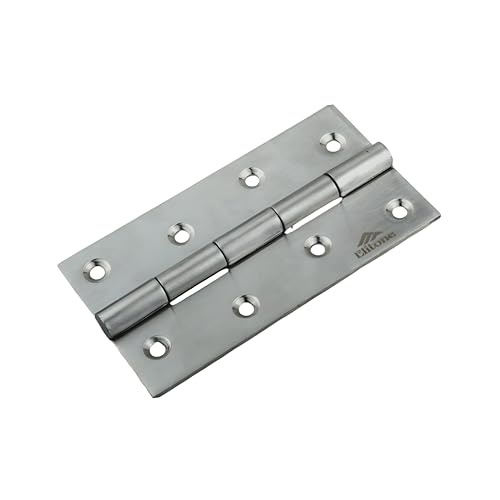 Image of Matt Satin Stainless Steel Butt Hinges 3 Piece 4 Inch x 12 Gauge /2.5 mm