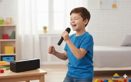 Image of PerfX Trending Wireless Karaoke Speaker with Mic,10W Output,TWS & Type C Fast Charging 8 W Bluetooth Speaker
