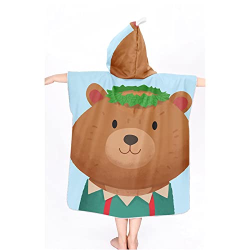 Toalla De Playatoalla De Baño con Capucha para Niños 60X60 5L