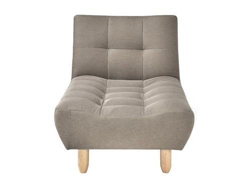 Méridienne clic-clac Esteban taupe tissu VENTE-UNIQUE.COM