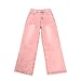 Aitaliwer High Rise Straight Leg Jeans for Women Wide Leg Baggy Sweatpant Casual Pants Fashion Loose Trousers with Pockets Pink