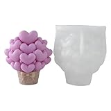 Molde de silicona de grado alimenticio en diseño de cesta de corazón, perfecto para los amantes de las manualidades, juego de manualidades