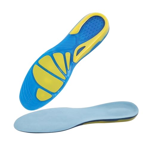 Plantillas de Gel Atlético Antifatiga Inserciones de Zapatos para Caminar, Correr, Caminar, Estar de Pie, Plantillas de Zapatos Livianas y Transpirables para Amortiguación y Comodidad