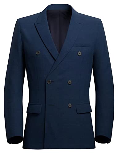Veste de costume pied-de-poule pour homme avec blazer croisé classique