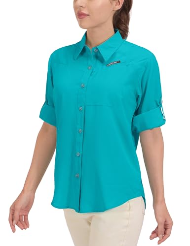 Little Donkey Andy Women's UPF 50 UV Protection Shirt, Breathable Long Sleeve Fishing Hiking Shirts, Quick Dry
