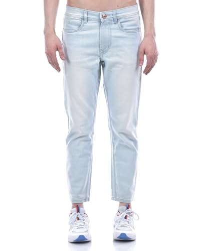 Image of Numero Uno Men's Light Blue Tapered Sustainable Jeans