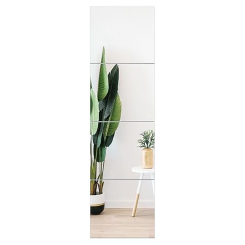 4 azulejos acrílicos de longitud completa de 35 cm x 30 cm x 4 unidades, espejo irrompible de plástico de seguridad para niños, espejos preescolares sin marco para aula, espejo autoadhesivo