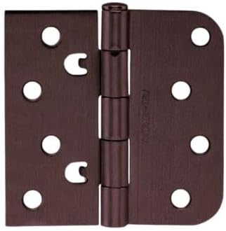 4" x 4" Therma-Tru 5/8" Radius Self Aligning Oil Rubbed Bronze Hinge (3 Hinges)