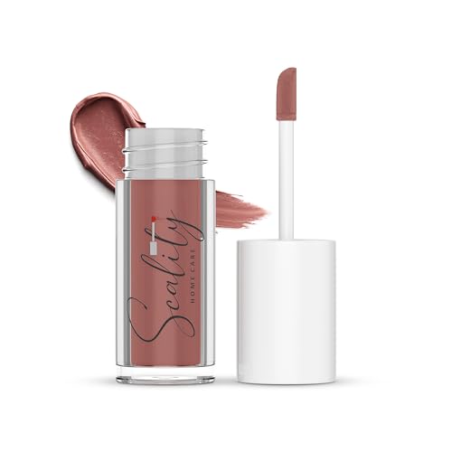 Image of Scality Liquid Lipstick - Rosy Violet | Highly Pigmented Matte Lipstick | One Swipe Application | Long Lasting, Transferproof & Smudge Proof | Smooth Comfortable Wear | Perfect for Daily & Occasion Makeup (5 ml)