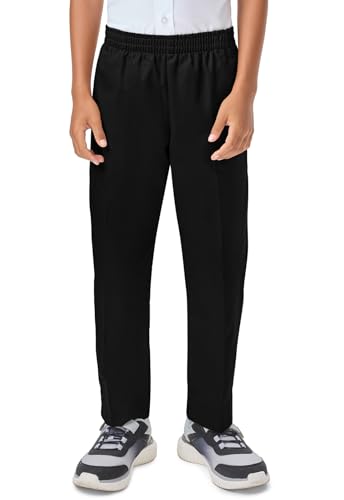 Classroom Uniforms Pull-On Pant with Boxer Elastic Waistband for Girls and Boys