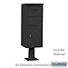 Salsbury 3475BLK Salsbury Pedestal Collection Box Includes Pedestal And Master Commercial Lock - Tall - Black