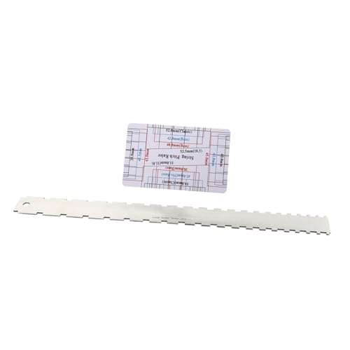 STOBOK 2個弦楽器用定規 ギター弦測定用工具 楽器修理用ステンレススチール製定規 耐久性プラスチック使用 滑らかなエッジでギターを傷けにくい