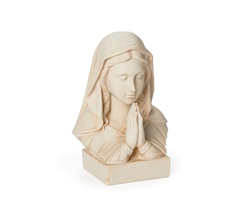 Busto Virgen María color marfil de 7.75 pulgadas miniatura 1