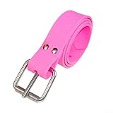 Cinturón de pesas de silicona para buceo libre y pesca submarina con hebilla de liberación rápida, distribución uniforme del peso, hebilla resistente de acero inoxidable, longitud ajustable (rosa)