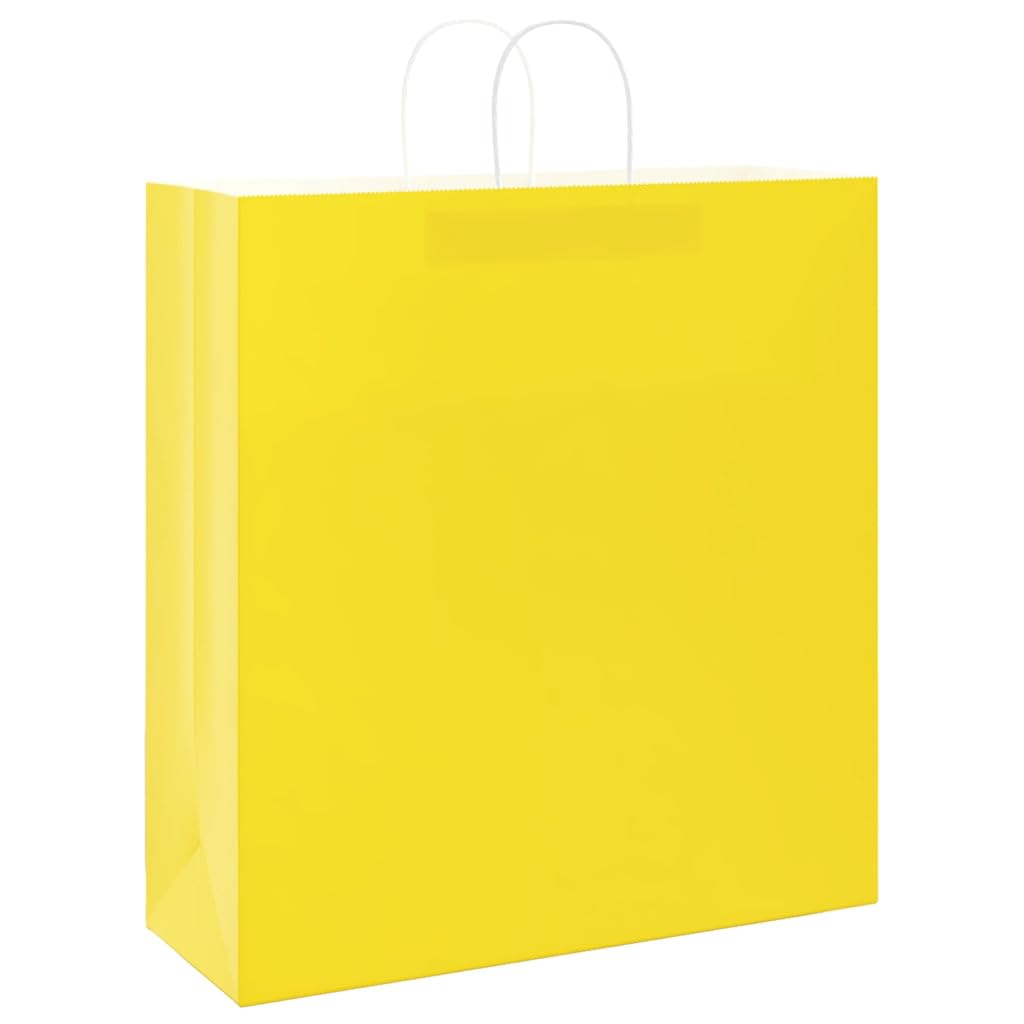 Papiertragetaschen 50 Stk Mit Henkeln Gelb 45x17x48 Cm