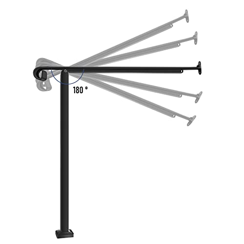 Handrails for Outdoor Steps 1-4 Step Handrail, Wall&Floor Mounted Wrought Iron Handrails Stair Rail with Installation Kit Hand Rail for Outdoors Steps - Image 3