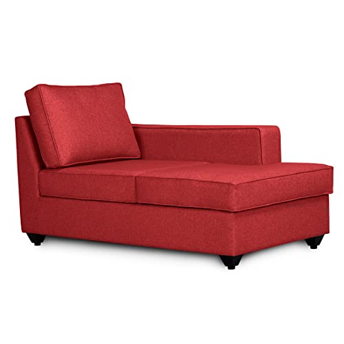 Image of Wakefit Sofa Set | 3 Year Warranty | Sofa 3 Seater, 3 Seater Sofa for Living Room, Wooden Sofa Set, 3 Seater + Right Aligned, Sofa for Living Room - Napper(Omega : Red)