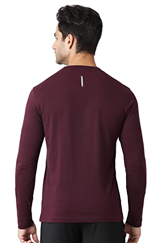 Image of Van Heusen Men Athleisure Regular Fit T-Shirt - Cotton Rich - Crew Neck, Long Sleeve, Printed