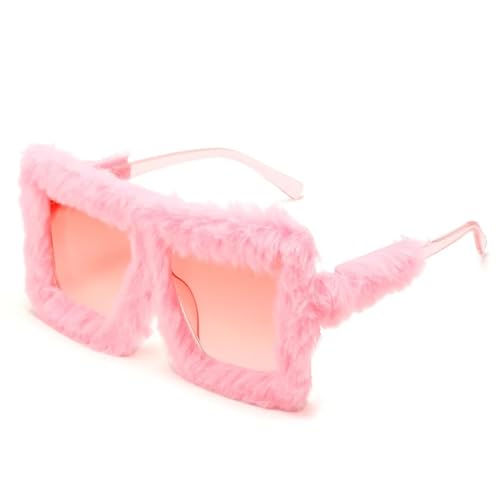 Lunettes de soleil de plage pour femmes tendance oversized rose