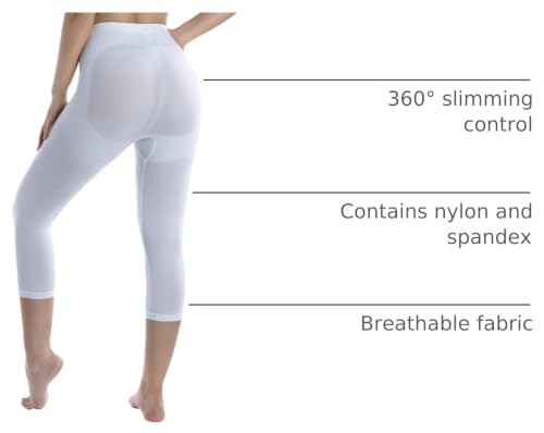 Image of +MD Womens Shapewear Legging High Waist Thigh Slimmer Tummy Control Panties Knee Length Body Shaper Butt Lift