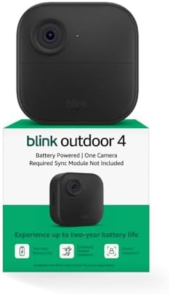Blink Outdoor 4 – Wireless smart security camera, two-year battery life, two-way talk. Required Sync Module not included – Add-on camera