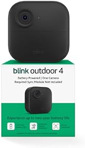 Blink Outdoor 4 – Wireless smart security camera, two-year battery life, two-way talk. Required Sync Module not included – Add-on camera