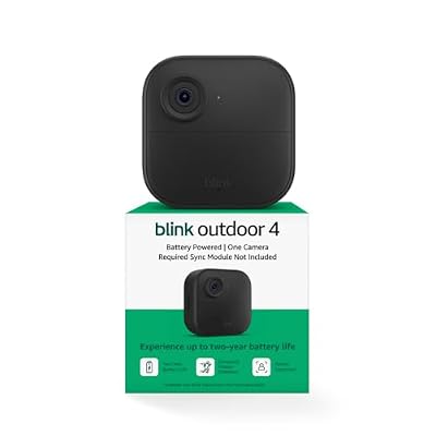 Blink Outdoor 4 Wireless smart security camera, two-year battery life, two-way talk. Required Sync Module not included Add-on camera