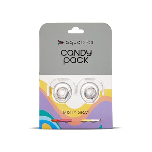 Image of Aquacolor Misty Gray Candy Pack Zero Power Colored Lenses (2 Lens /Box)