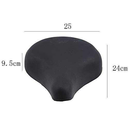 fietscomfort universeel zadel, oversized fietszadel super groot breed fietszadel for buitenfiets stationaire fiets en racefiets ademend zwart