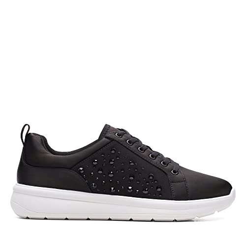 Clarks Clarks Ezera Ave Sneaker, Black Interest, 10 Medium