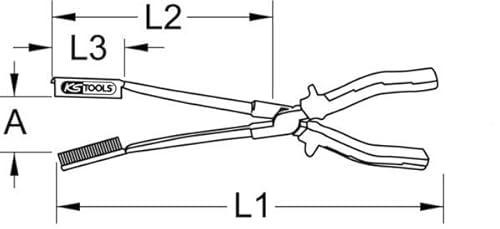 KS Tools 500.7510 Zündkerzenstecker-Zange, lang