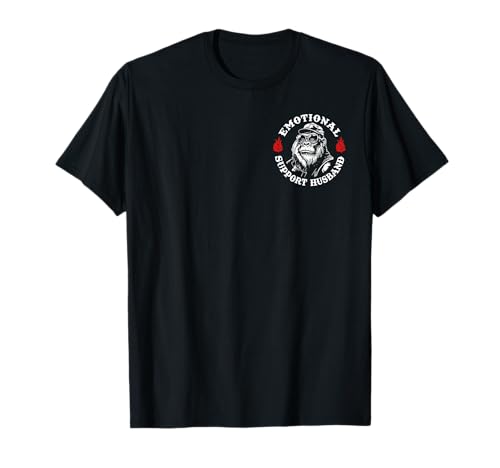 (2 Side) Emotional Support Husband Do Not Pet Funny Monkey T-Shirt