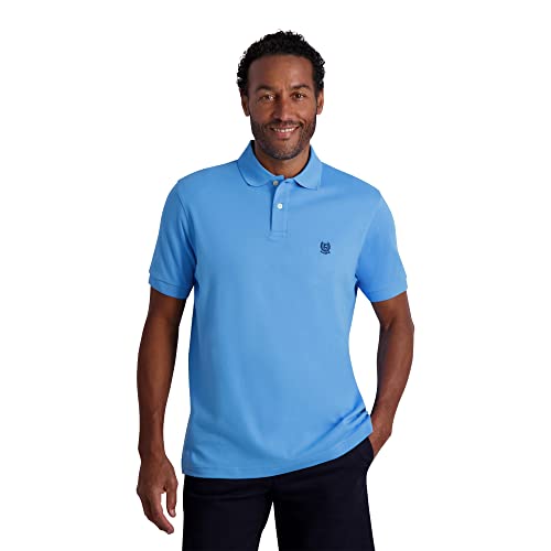 Chaps Men's Polo Shirt - Classic Fit Short Sleeve 2-Button Double Knit Cotton Polo Shirt (S-XL)