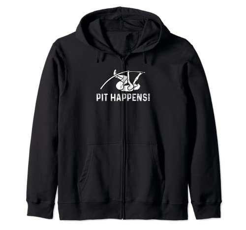 pit happens Design for a pole vault fans Zip Hoodie