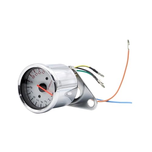 KNVBGG Speedometer Odometer Meter Motorcycle Tachometer Motorcycle Tachometer 0-13000 Tach RPM Gauge Rev Counter Universal DC 12V Motorcycle Speedometer