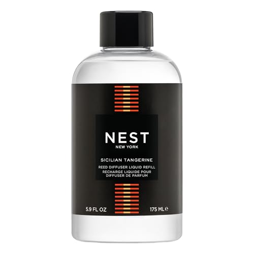 Image of NEST New York Reed Diffuser Liquid Refill, Sicilian Tangerine - 5.9 fl oz - Fragrance for Up to 90 Days - Flame Free