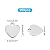 UNICRAFTALE Environ 200 pièces Coeur Motif Breloques Acier Inoxydable Pendentifs Blanc Coeur Charme pour la Fabrication de Bijoux Trou 1.2 mm #3