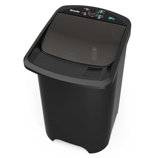 Mueller Máquina de Lavar Roupa Semiautomática Tanquinho 10 kg com Superesfregador Preto 127V MLT10C