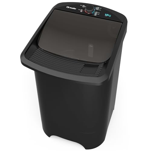 Mueller Máquina de Lavar Roupa Semiautomática Tanquinho 10 kg com Superesfregador Preto 127V MLT10C