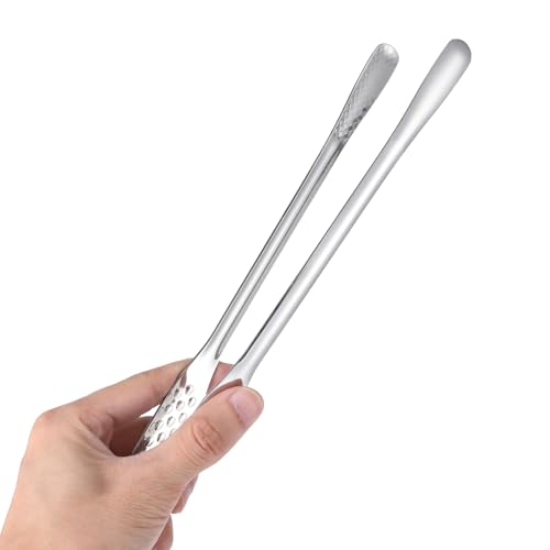 YBEATY Kitchen Tongs Stainless Steel BBQ Tongs Locking Grill Heat Resistant Metal Food Ice Tong