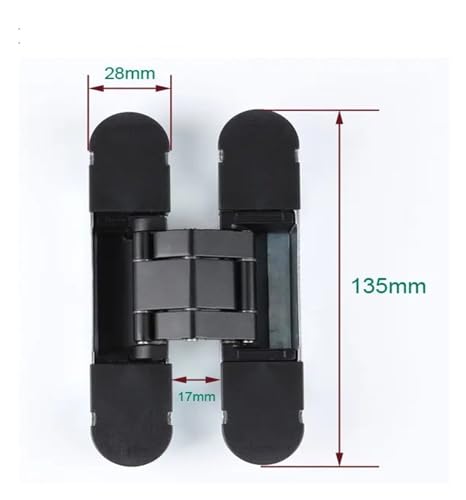 Charnière invisible réglable 3D 60kg porte bois dissimulée