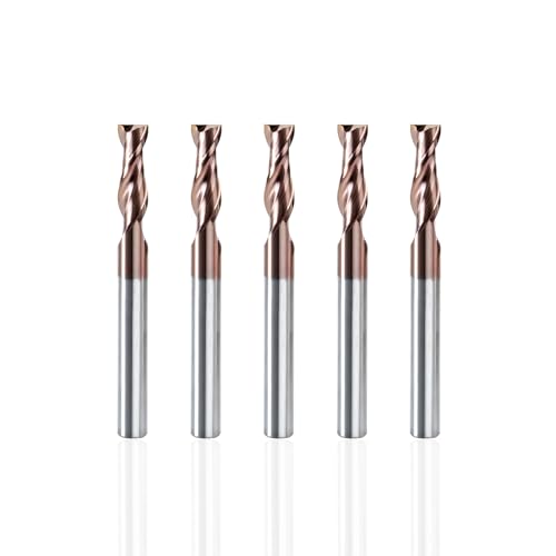 Image of NZ 2 Flute 1 /4 inch Square End Mill Set with TiSiN Coating, 5pcs | Milling Cutter HRC55 for Machining Hardened Steel, Titanium Alloy, Alloy Steel, Cast Iron